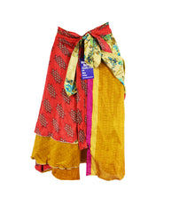 Knee Length Sari Silk Wrap Skirt 70"
