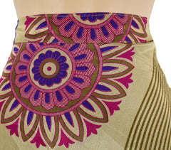 Knee Length Sari Silk Wrap Skirt 70"