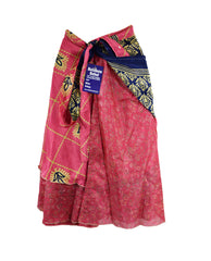 Knee Length Sari Silk Wrap Skirt 70"