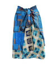 Knee Length Sari Silk Wrap Skirt 48"