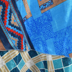 Knee Length Sari Silk Wrap Skirt 48"