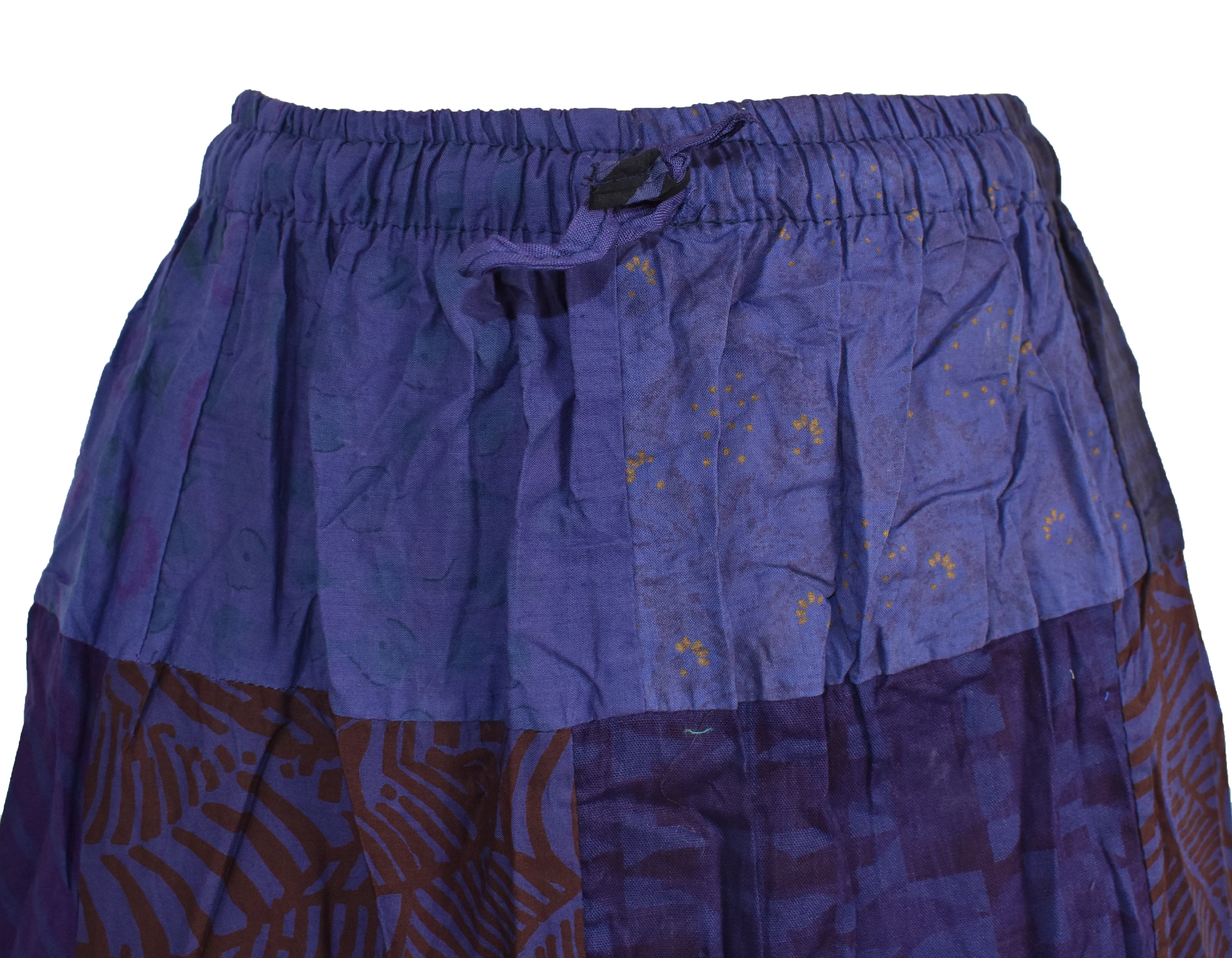 Patchwork Overdyed Cotton Skirt