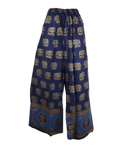 Elephant Print Wide Leg Trouser