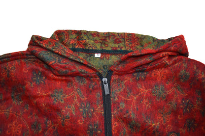 Acrylic Fleece Zip Hooded Jacket
