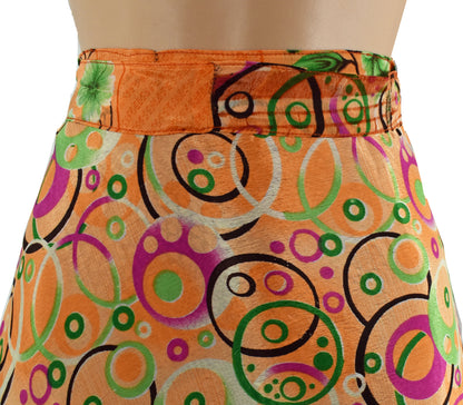 Sari Silk Wrap Skirt M 48"