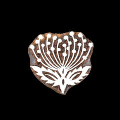 Indian Wood Printing Block - Flower (6cm)