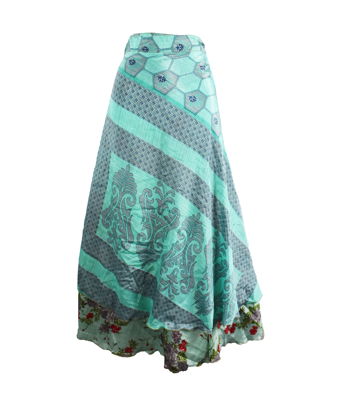 Sari Silk Wrap Skirt 2XL 72"