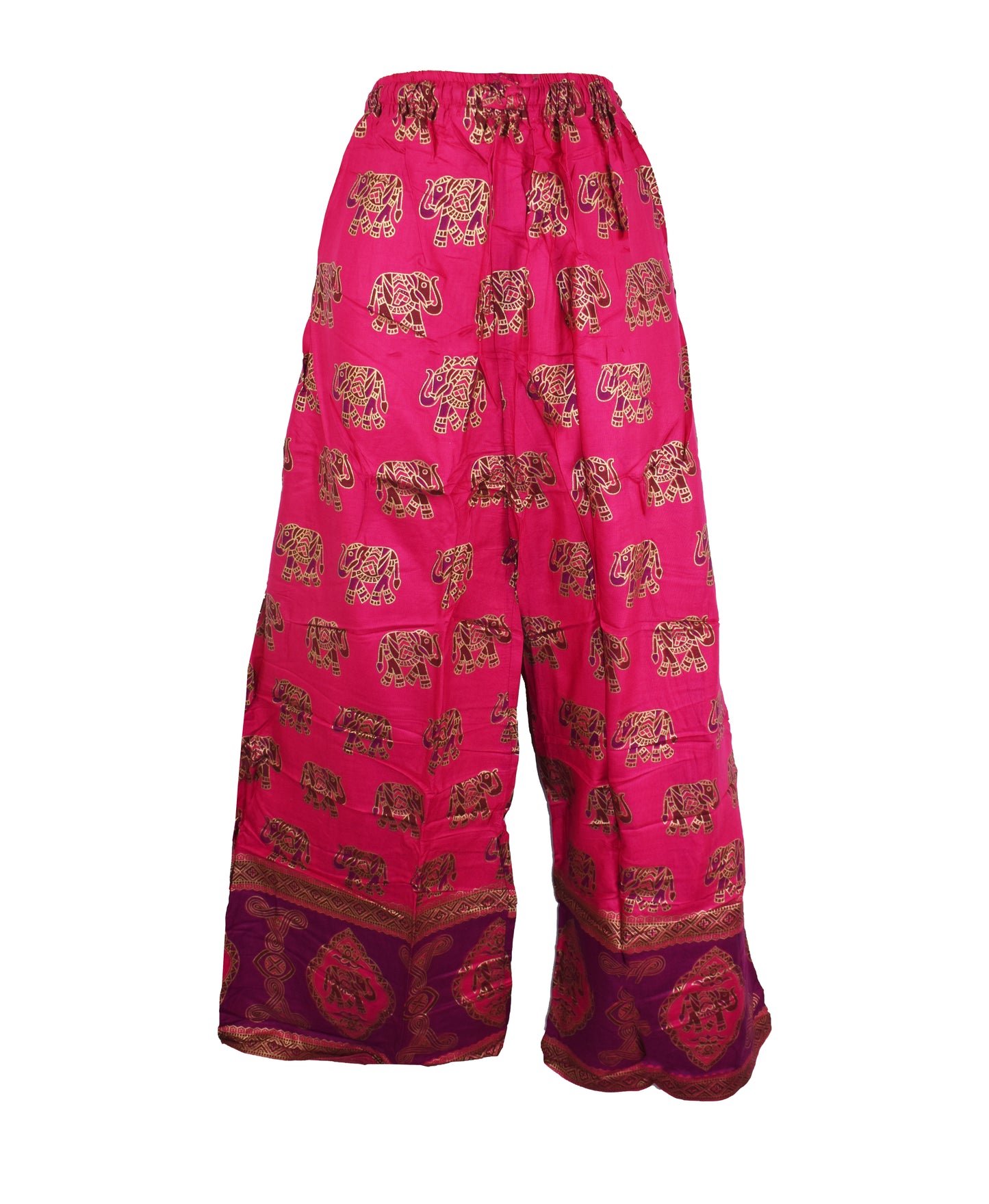 Elephant Print Wide Leg Trouser