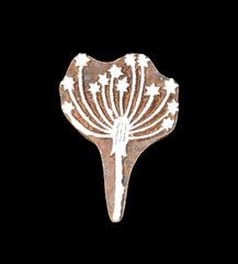 Indian Wood Printing Block - Thistle (7cm)