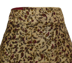 Tea Calf Length Sari Silk Wrap Skirt 48"