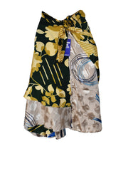 Knee Length Sari Silk Wrap Skirt 72"