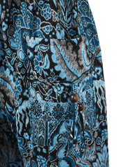 Floral Acrylic Fleece Harem Trousers