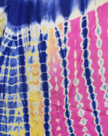 Tie Dye Embroidered Umbrella Dress