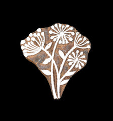 Indian Wood Printing Block - Flower Thistle (7cm)