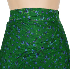 Tea Calf Length Sari Silk Wrap Skirt 48"