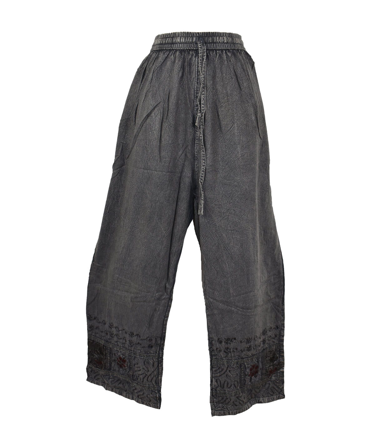 Embroidered Viscose Trousers