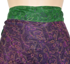 Tea Calf Length Sari Silk Wrap Skirt 48"