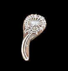 Indian Wood Printing Block - Flower Dandelion (8cm)