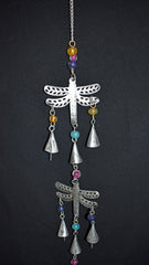 Long Hanging Silver Dragonfly
