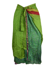 Tea Calf Length Sari Silk Wrap Skirt 48"