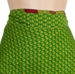 Tea Calf Length Sari Silk Wrap Skirt 48"