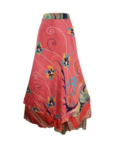 Sari Silk Wrap Skirt 2XL 70"