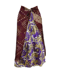 Long Sari Silk Wrap Skirt M 48"