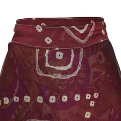 Long Sari Silk Wrap Skirt M 48"