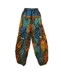 Floral Fleece Harem Trousers