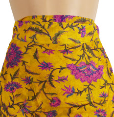 Tea Calf Length Sari Silk Wrap Skirt 48"