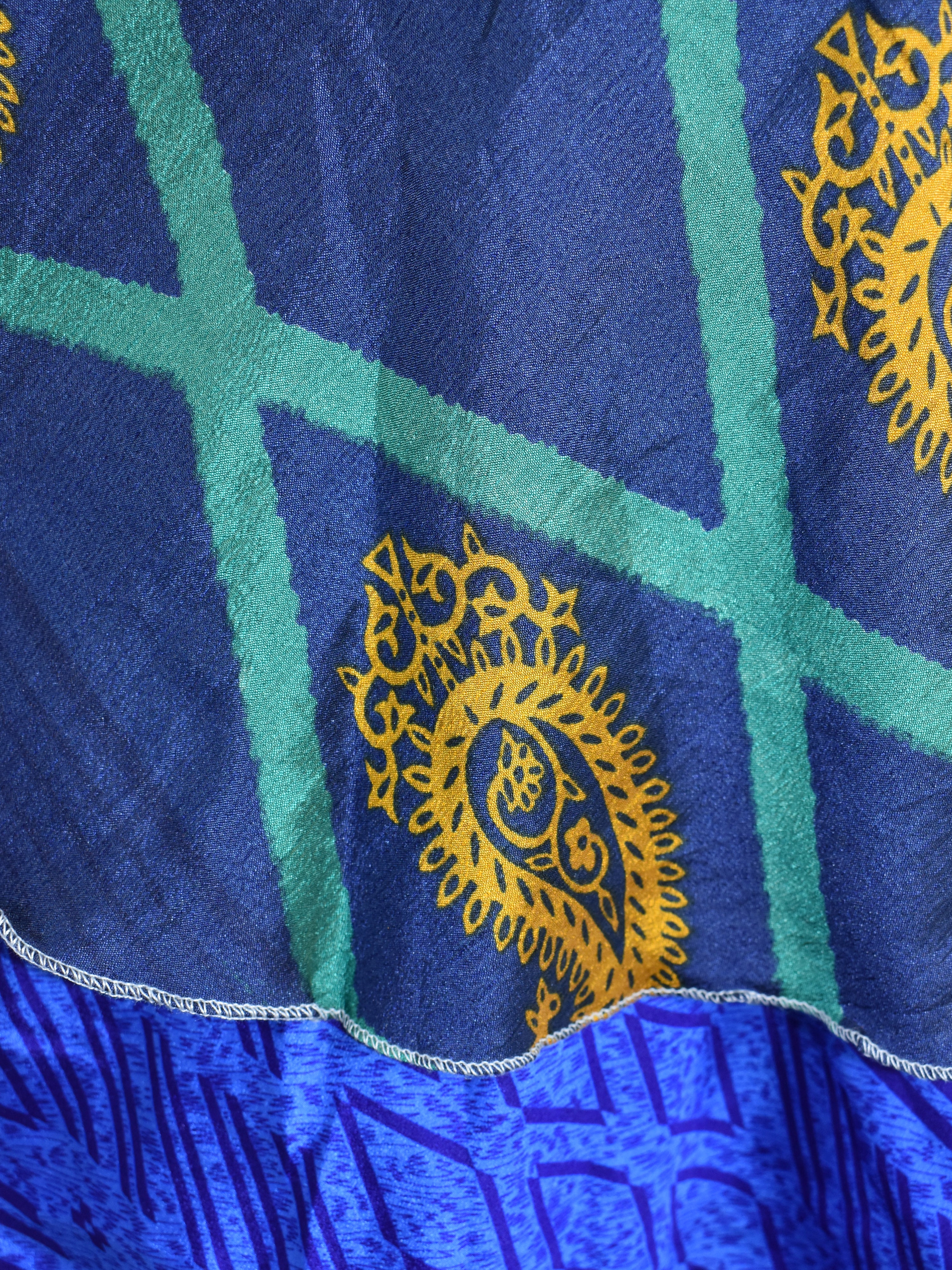 Knee Length Sari Silk Wrap Skirt 60"