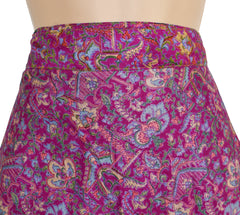 Tea Calf Length Sari Silk Wrap Skirt 48"