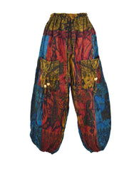 Floral Fleece Harem Trousers