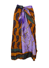 Long Sari Silk Wrap Skirt M 48"