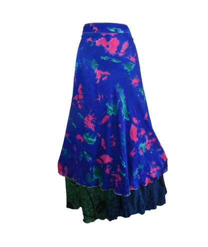 Sari Silk Wrap Skirt 2XL 70"