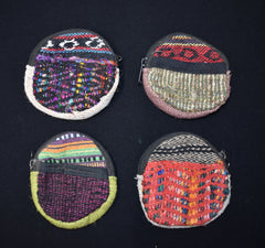 Woven Cotton Round Coin Purse