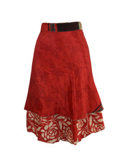 Knee Length Sari Silk Wrap Skirt 60"
