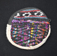 Woven Cotton Round Coin Purse
