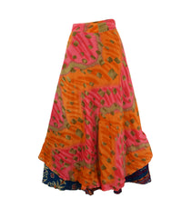 Long Sari Silk Wrap Skirt S 44"