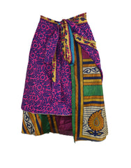 Knee Length Sari Silk Wrap Skirt 58"