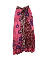 Long Sari Silk Wrap Skirt S 44"
