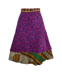 Knee Length Sari Silk Wrap Skirt 58"