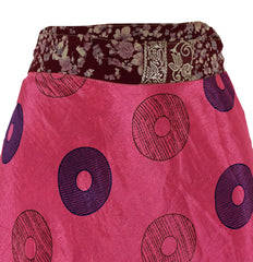 Long Sari Silk Wrap Skirt S 44"