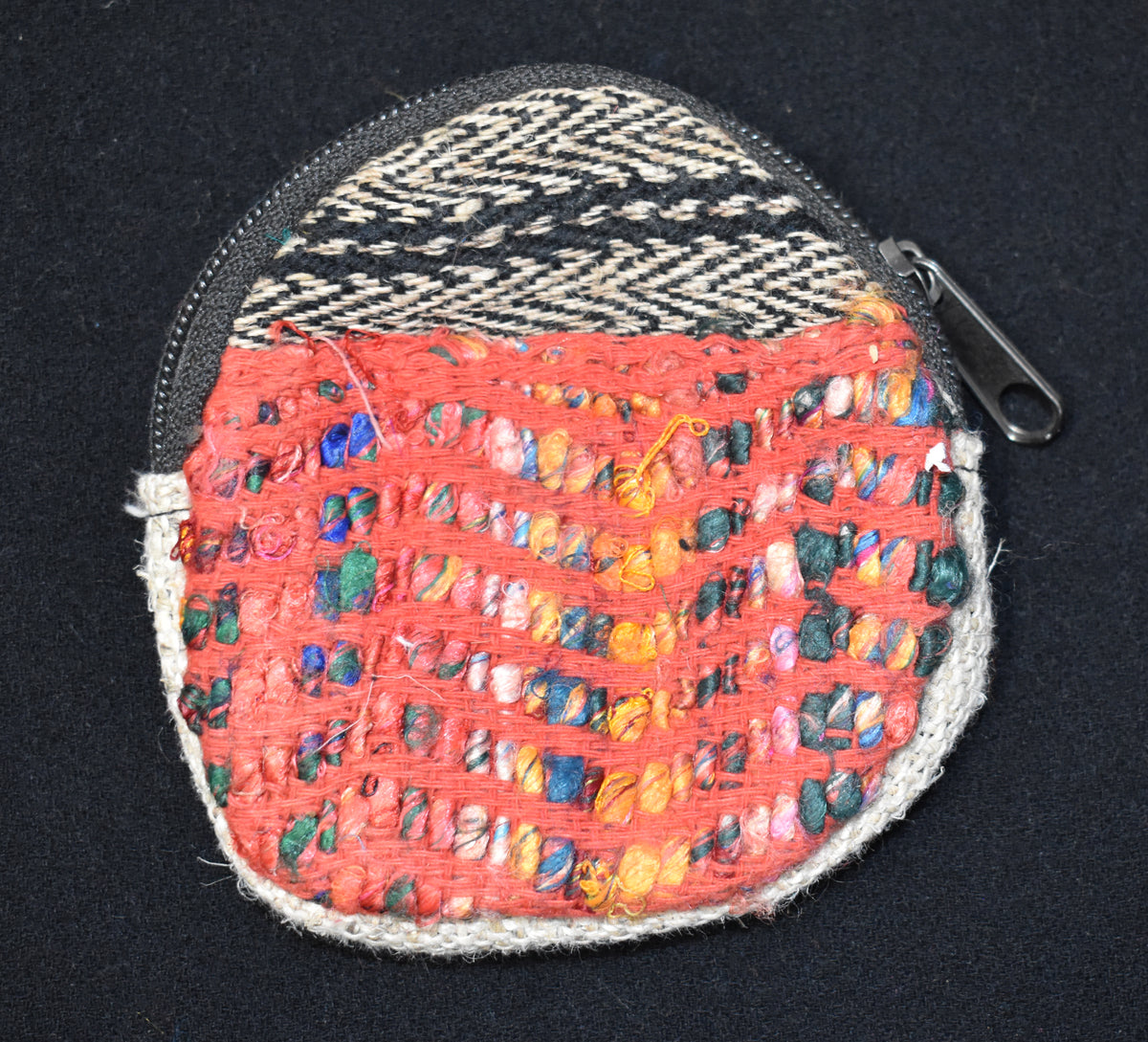 Woven Cotton Round Coin Purse