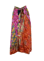 Long Sari Silk Wrap Skirt S 44"