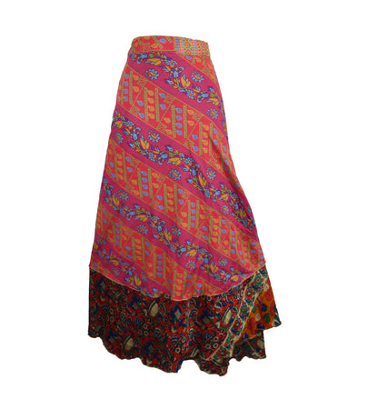 Sari Silk Wrap Skirt 2XL 70"