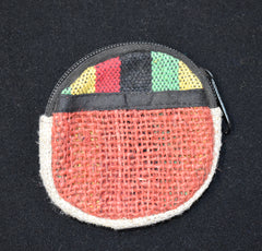 Woven Cotton Round Coin Purse