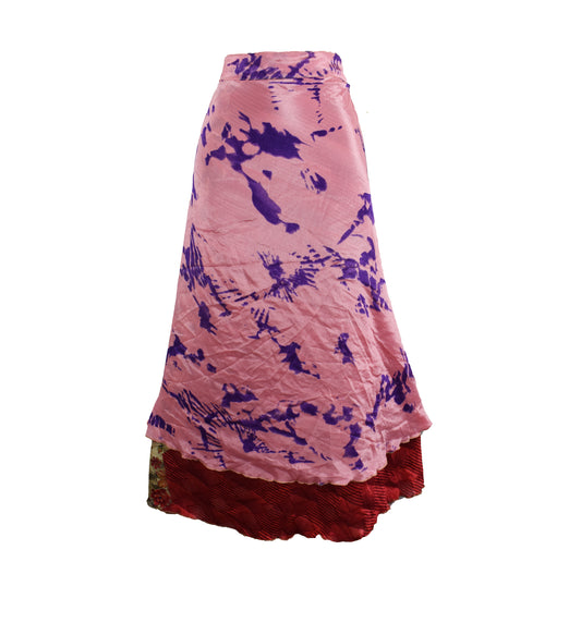 Sari Silk Wrap Skirt 2XL 72"