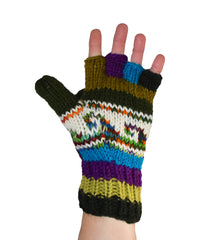 Knitted Wool Lined Hunter Gloves