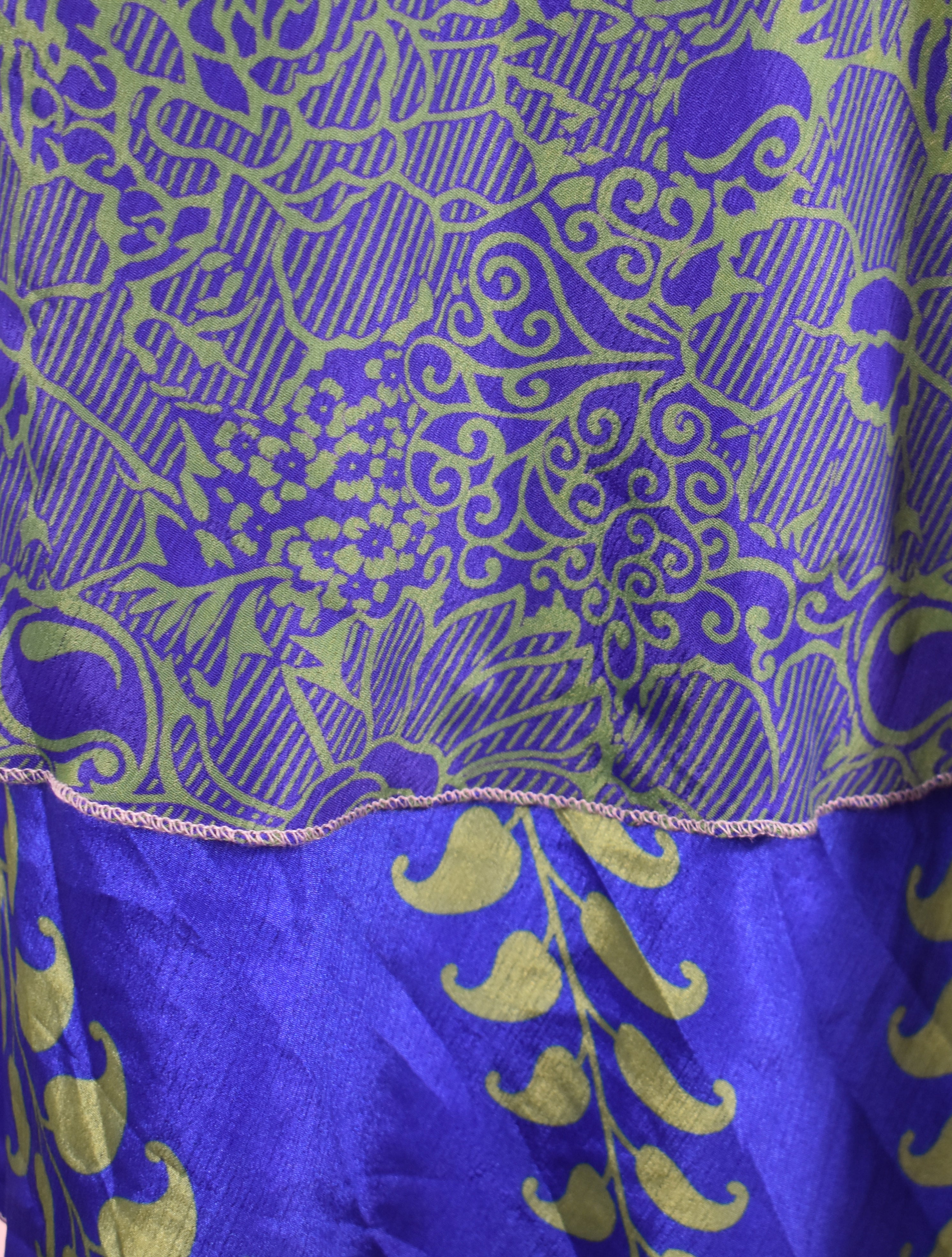 Knee Length Sari Silk Wrap Skirt 58"